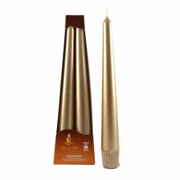 Cónica Juego x2 Dorado LAVEL 2 Cm X 20 Cm