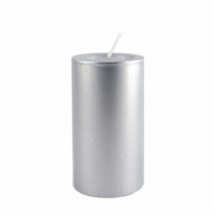 Vela Decorativa Pilar Redondo 204 Hd Plata Lac LAVEL 5,5 Cm X 10 Cm