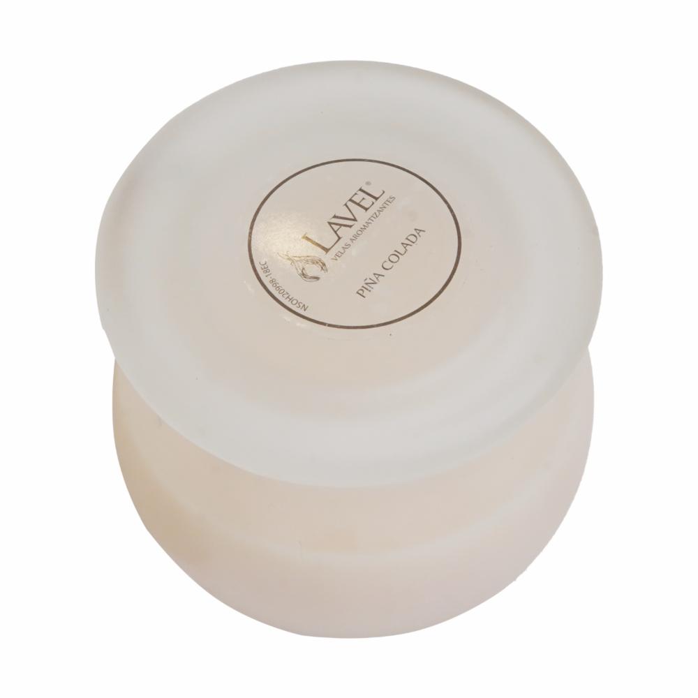 Vela Vaso Bombonera Gj9 Pina Colada LAVEL 8,5 X 9,5 CM - Imagen 2