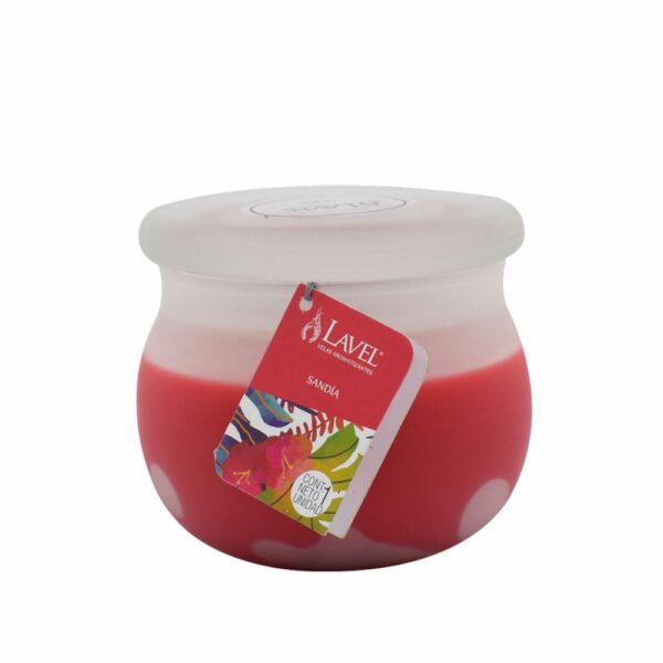 Vela Vaso Bombonera Gj9 Sandia LAVEL 8,5 X 9,5 CM - Imagen 2