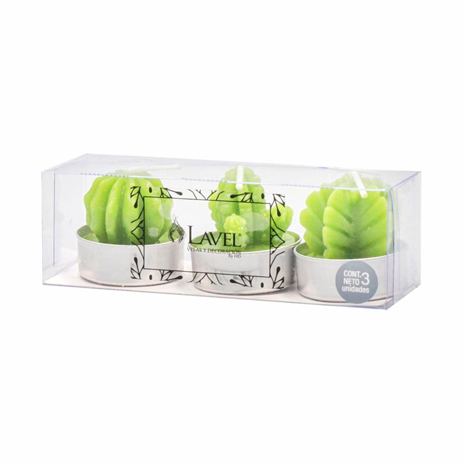 Set Velas Cactus LAVEL X 3 Uds - Imagen 2