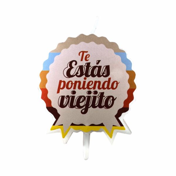 Vela Cumpleaños Leyenda Viejito LAVEL 17,7 X 10,2