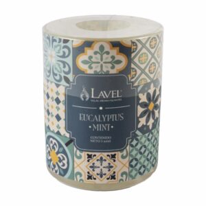 Vela Vaso Mosaico Eucalipto Menta LAVEL 190 G