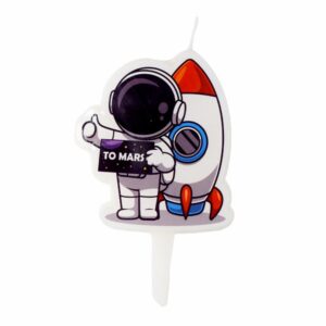 Vela De Cumpleaños Diseño Astronauta LAVEL Unidad