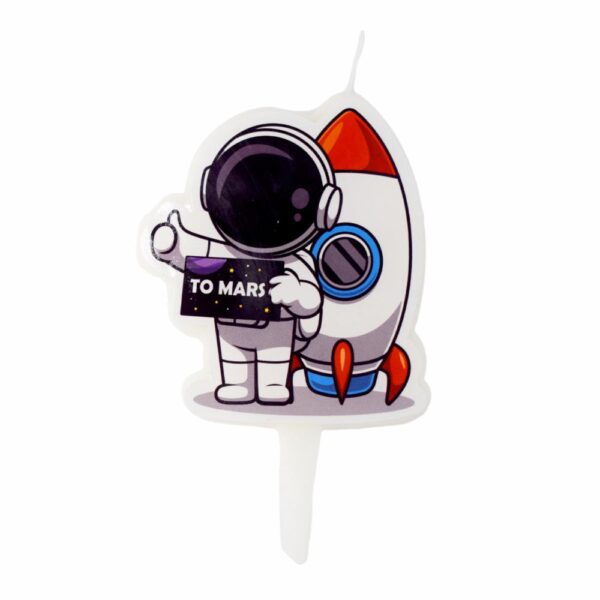 Vela De Cumpleaños Diseño Astronauta LAVEL Unidad