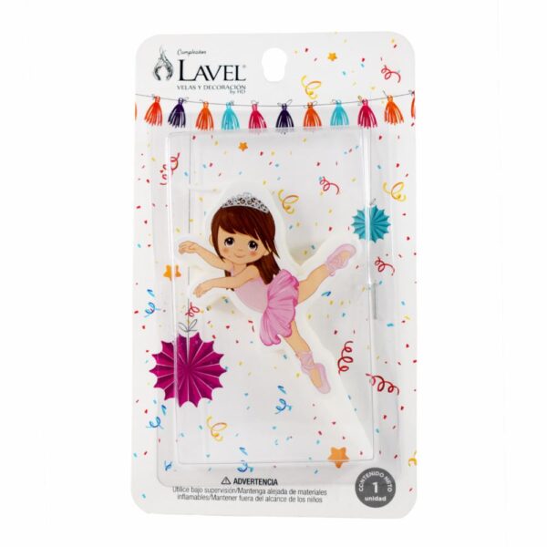 Vela De Cumpleaños Diseño Bailarina LAVEL Unidad - Imagen 2