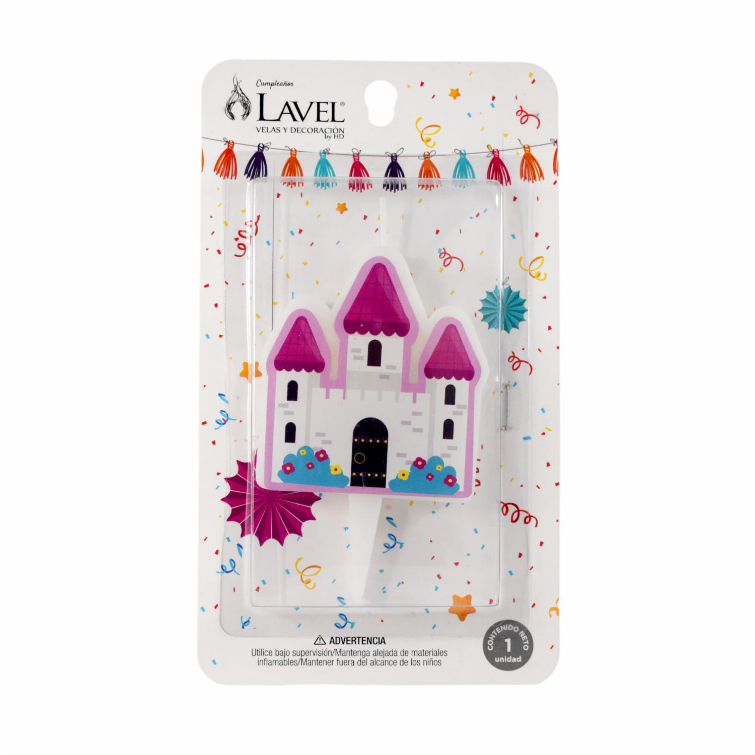 Vela De Cumpleaños Diseño Castillo LAVEL Unidad