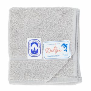 Toalla De Cara Gris Plata Mini DELFÍN