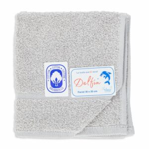 Toalla De Cara Gris Plata Mini DELFÍN