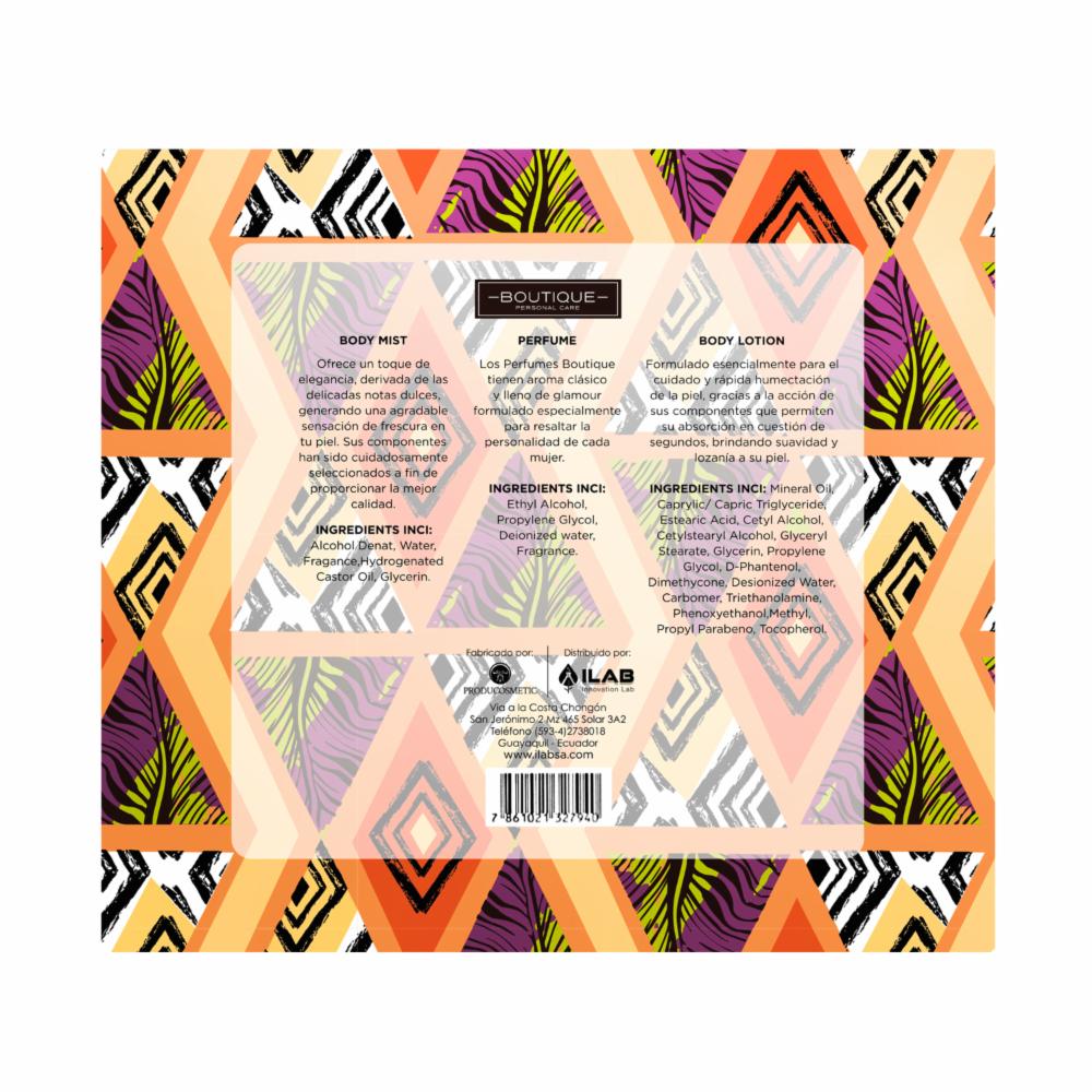 Set Corporal Hippie Chick Body Lotion+Body Mist+Perfume BOUTIQUE Estuche Tipo Regalo - Imagen 2