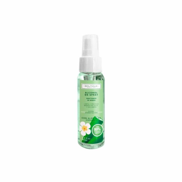 Alcohol Sanitizante Hidratante Con Aloe Vera BOUTIQUE 60 Ml