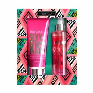 Set Corporal Sexy Kiss Body Lotion+Body Mist BOUTIQUE Estuche Tipo Regalo