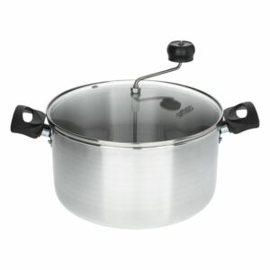 Olla Canguilera Aluminio Con Tapa De Vidrio UMCO 24 Cm