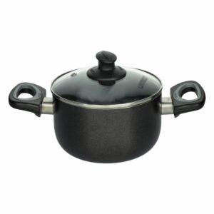 Olla Caldero Aluminio Con Tapa De Vidrio Paladium UMCO 16 Cm