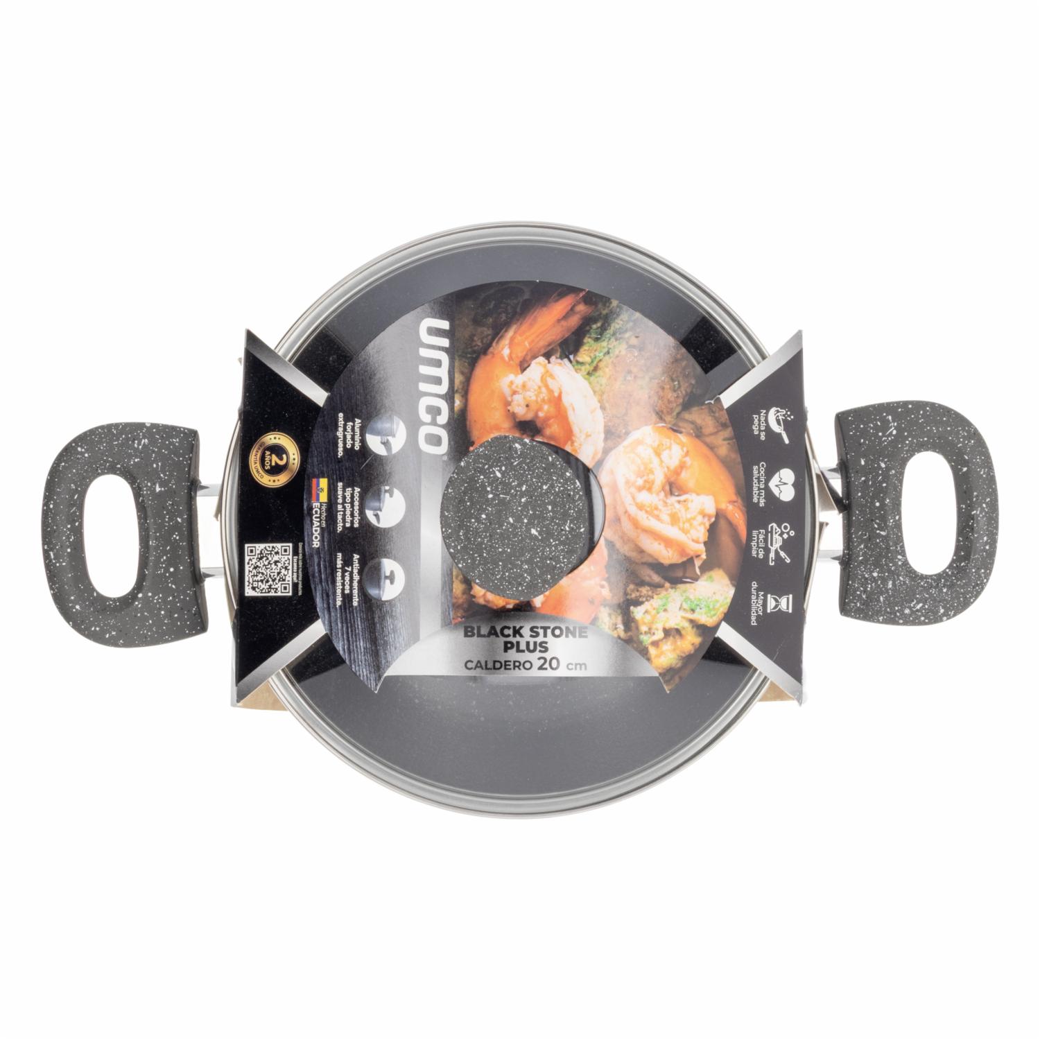 Olla Caldero De Inducción Black Stone Plus UMCO 20 Cm - Imagen 4