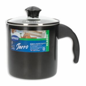 Jarro Hervidor Antiadherente Negro Con Tapa De Vidrio UMCO Unidad