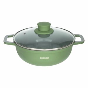 Olla Cladero Fundido Cerámica Tapa De Vidrio UMCO 20 Cm