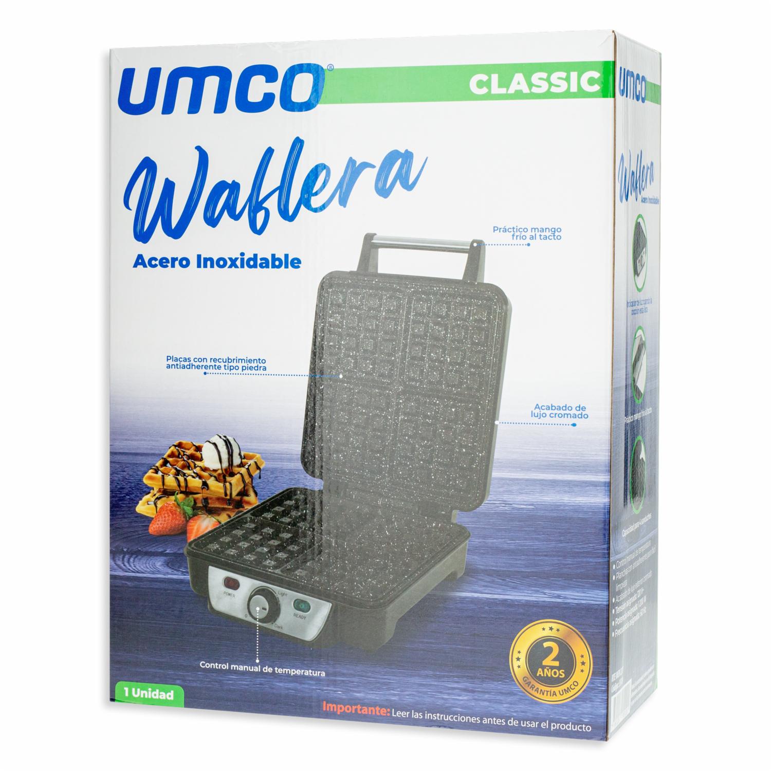 Waflera Eléctrica Acero Inoxidable Modelo 5510 UMCO 1200 Watts