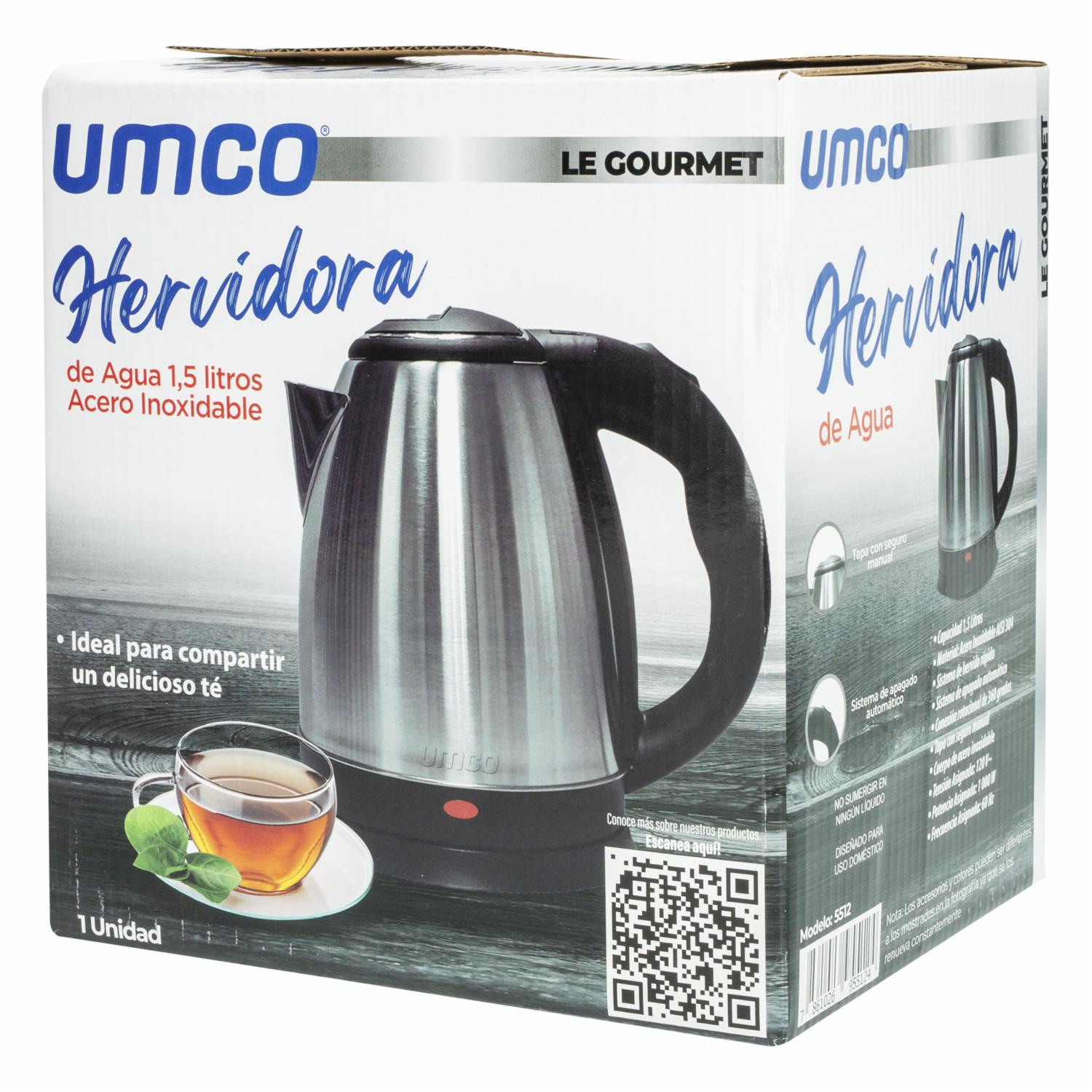 Hervidor De Agua De Acero Inoxidable UMCO 1,5 Litros - Imagen 2