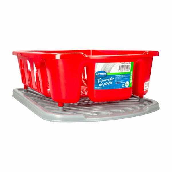 Escurridor De Platos Color Rojo UMCO Unidad - Imagen 3