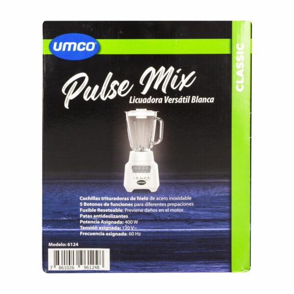 Licuadora 400 Watts Pulse Mix 6124 UMCO 2 Velocidades - Imagen 3