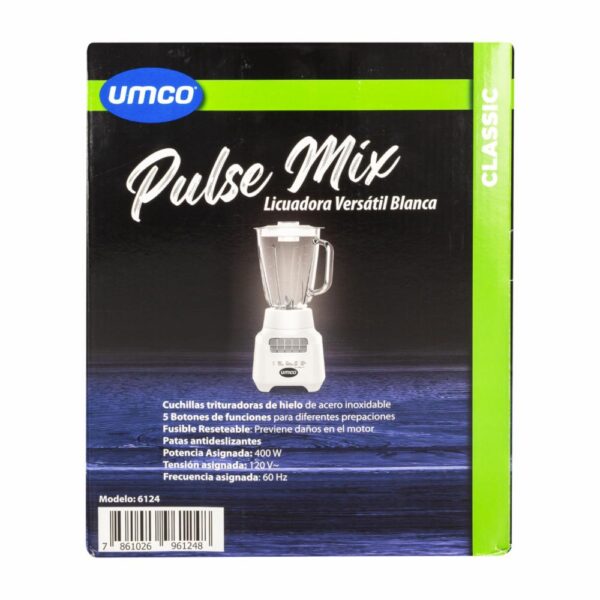 Licuadora 400 Watts Pulse Mix 6124 UMCO 2 Velocidades - Imagen 3