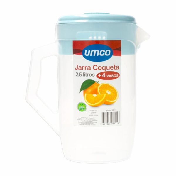Set Jarra Plástica + 4 Vasos UMCO x 5 Piezas - Imagen 2