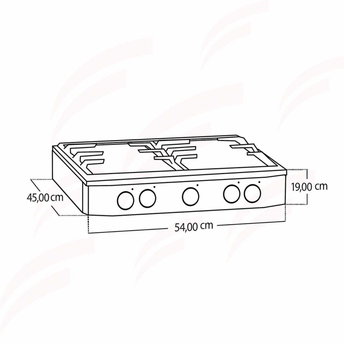 Cocineta A Gas Ferrara UM2104 UMCO 4 Quemadores