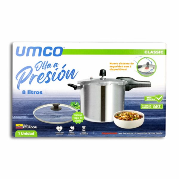 Olla De Presión para Inducción UMCO 8 LT - Imagen 5