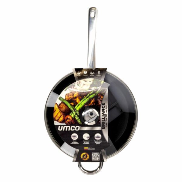Sartén De Inducción Brilliance Con Tapa Vidrio UMCO 28 Cm - Imagen 4