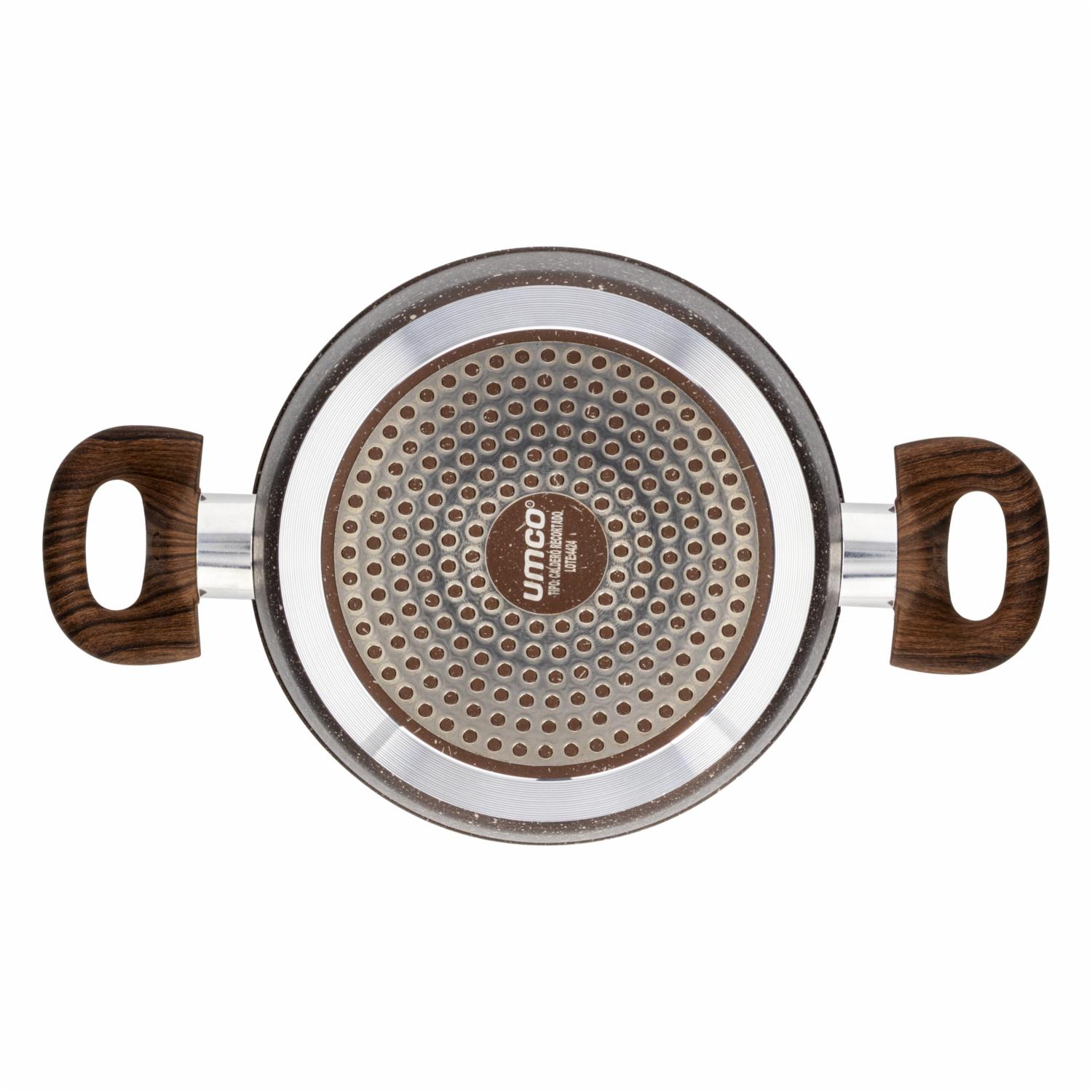 Olla Caldero Inducción Con Tapa De Vidrio Línea Grecia UMCO 20 Cm - Imagen 2