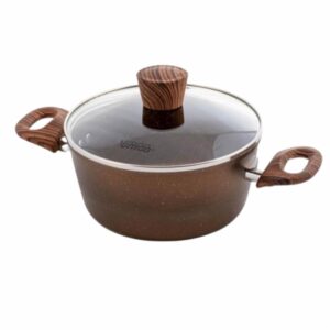 Caldero Con Tapa Vidrio Grecia Inducción UMCO 24 Cm