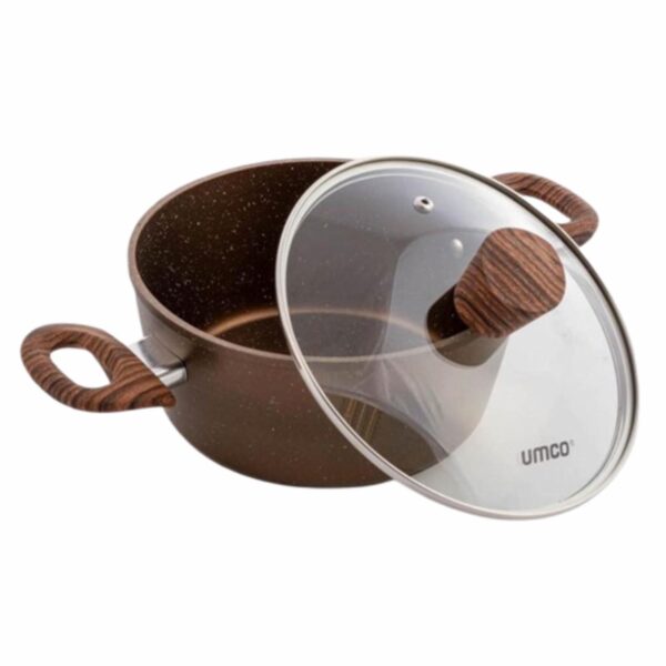Caldero Con Tapa Vidrio Grecia Inducción UMCO 24 Cm - Imagen 2