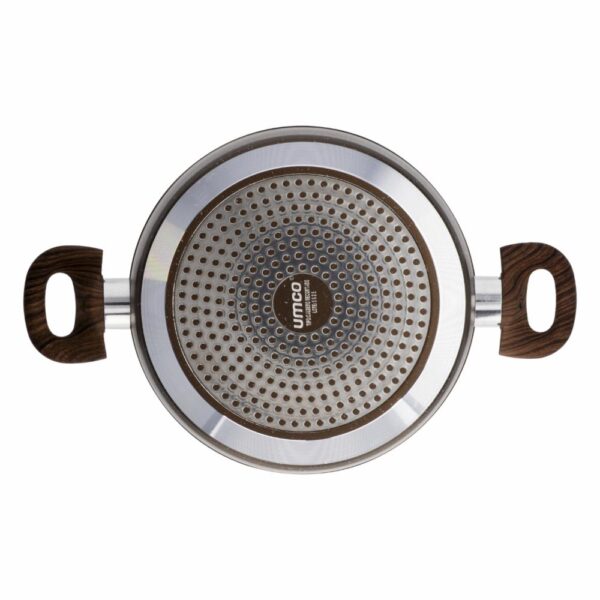 Caldero Con Tapa Vidrio Grecia Inducción UMCO 24 Cm - Imagen 3