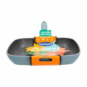 Asador De Inducción Colors Celeste Cuadrado UMCO 26 Cm