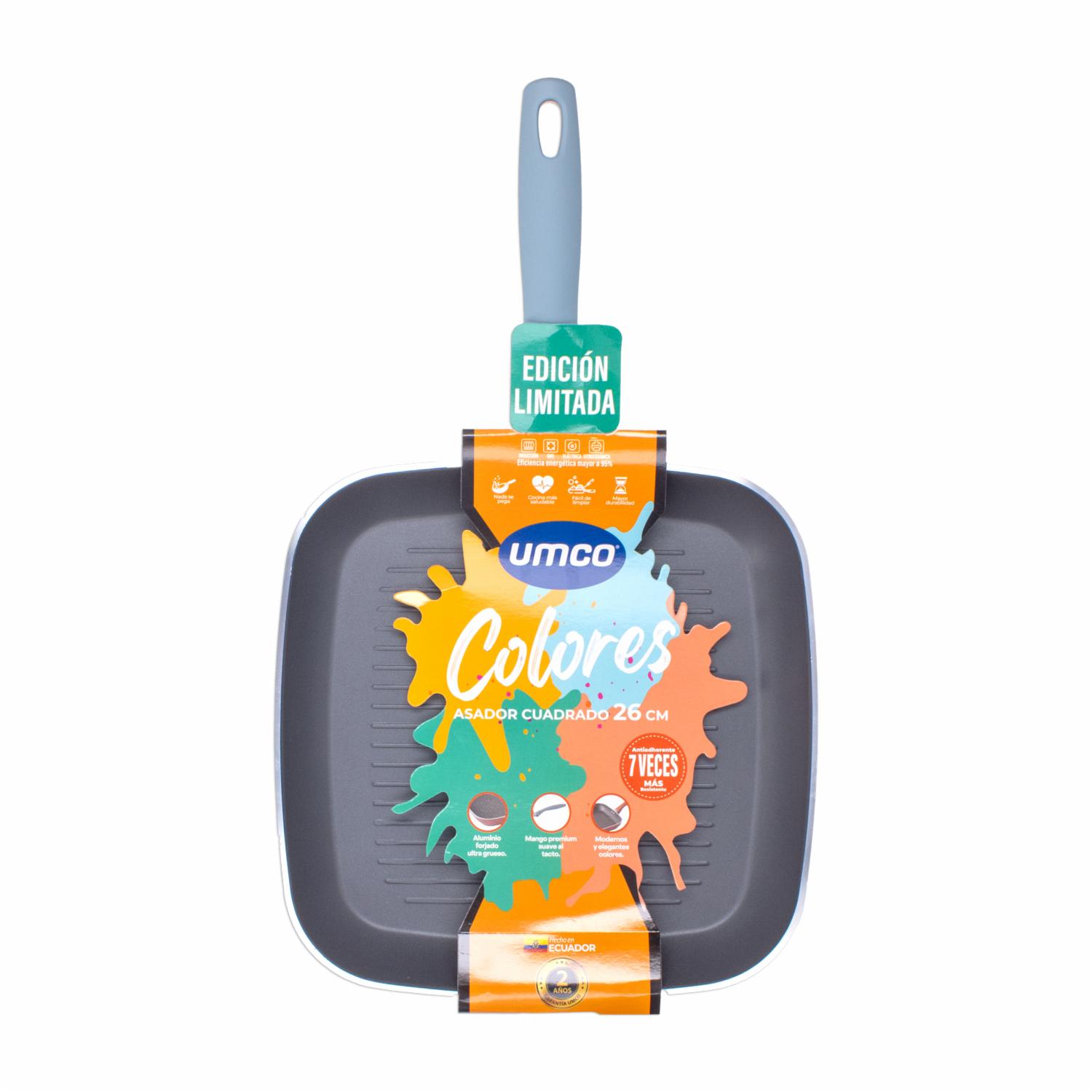 Asador De Inducción Colors Celeste Cuadrado UMCO 26 Cm - Imagen 2