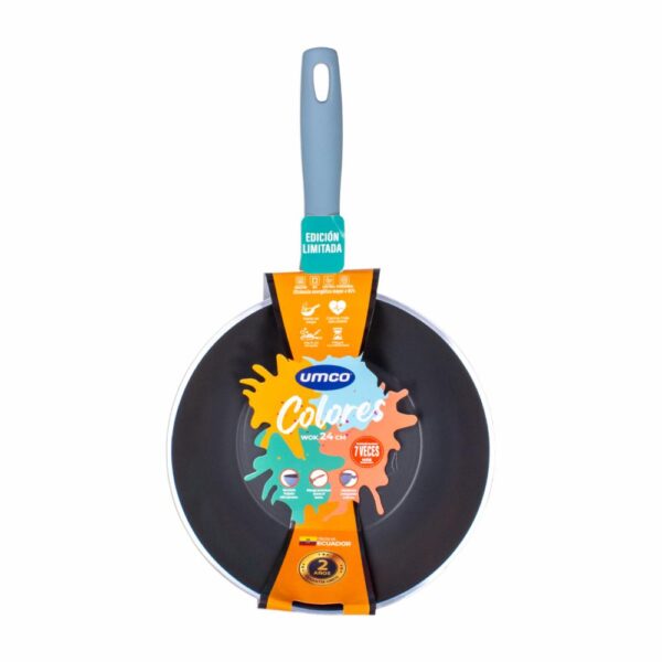 Wok De Inducción Color Celeste UMCO 24 Cm - Imagen 2