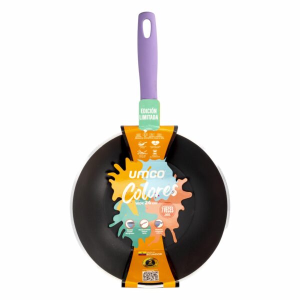 Wok De Inducción Colores Lila UMCO 24 Cm - Imagen 4