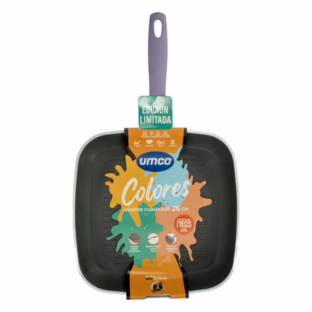 Asador De Inducción Colores Lila Cuadrado UMCO 26 Cm - Imagen 4