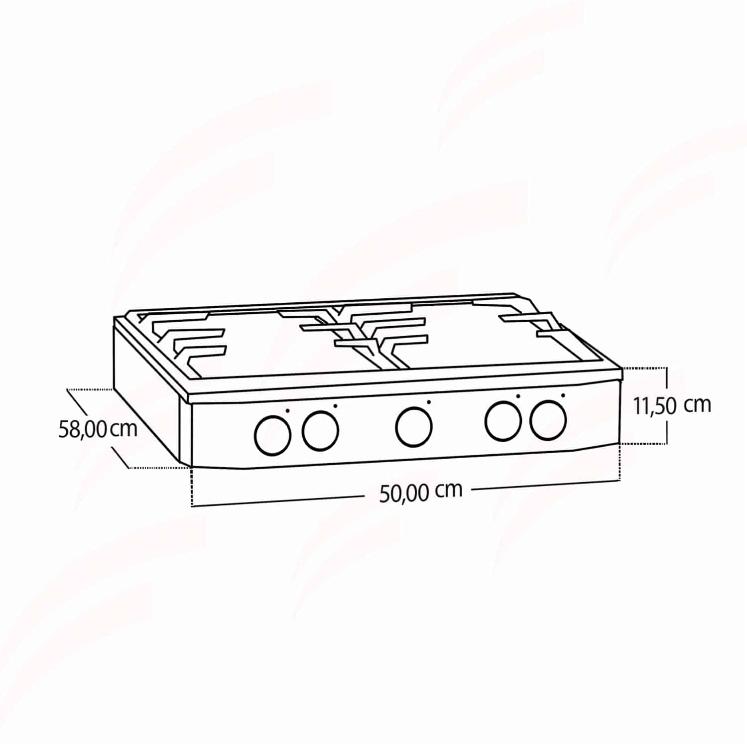 Cocineta A Gas Línea Osaka 8052 UMCO 4 Quemadores - Imagen 5