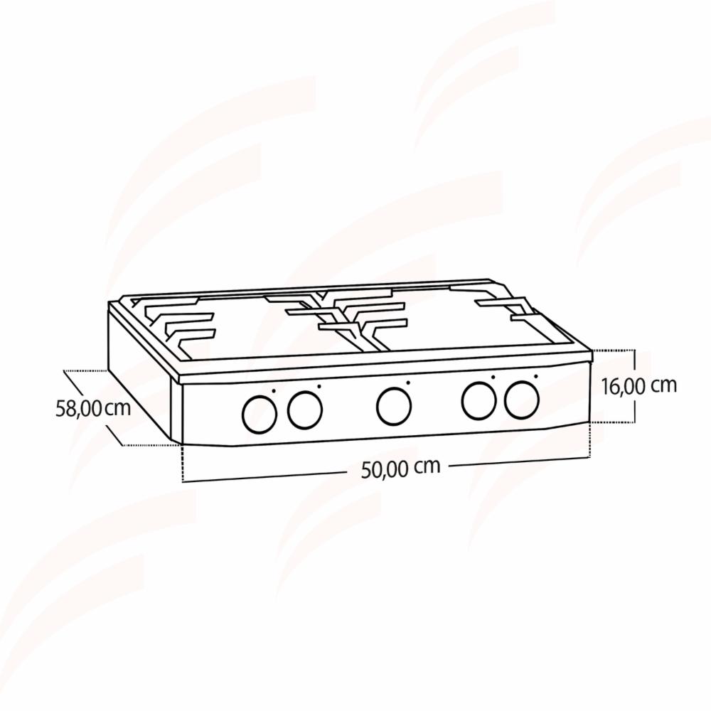 Cocineta A Gas Línea Atlanta 8056 UMCO 4 Quemadores - Imagen 4