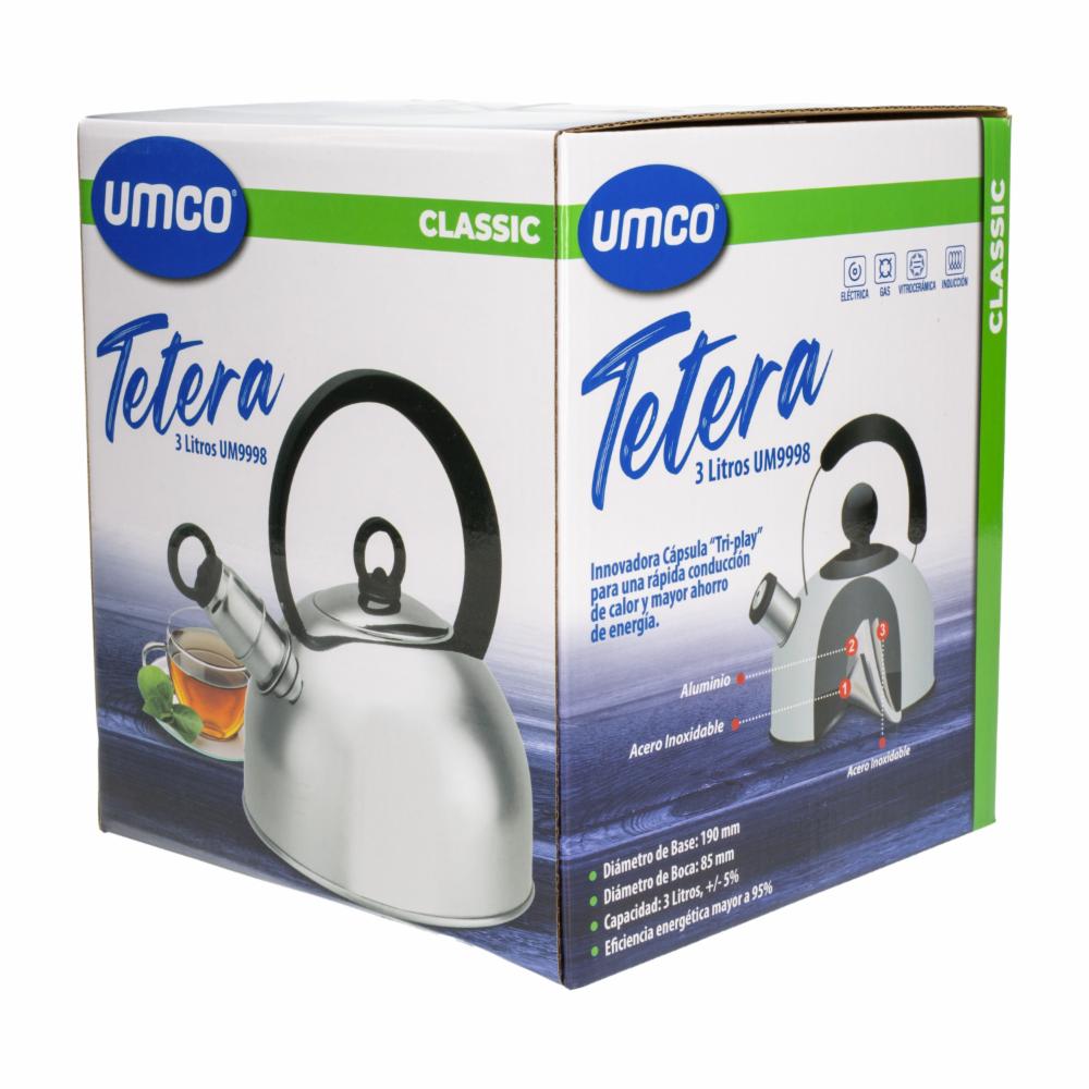 Tetera De Acero Inoxidable Tri Play UMCO 3 L - Imagen 3