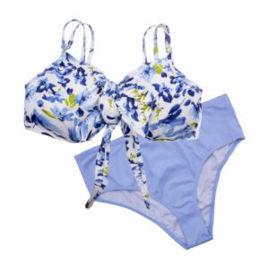 Traje De Baño Bikini Dama Celeste Combinado SOLEI
