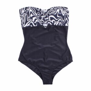 Traje De Baño Enterizo Dama Negro Combinado SOLEI