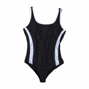 Traje De Baño Enterizo Dama Negro Combinado SOLEI
