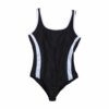 Traje De Baño Enterizo Dama Negro Combinado