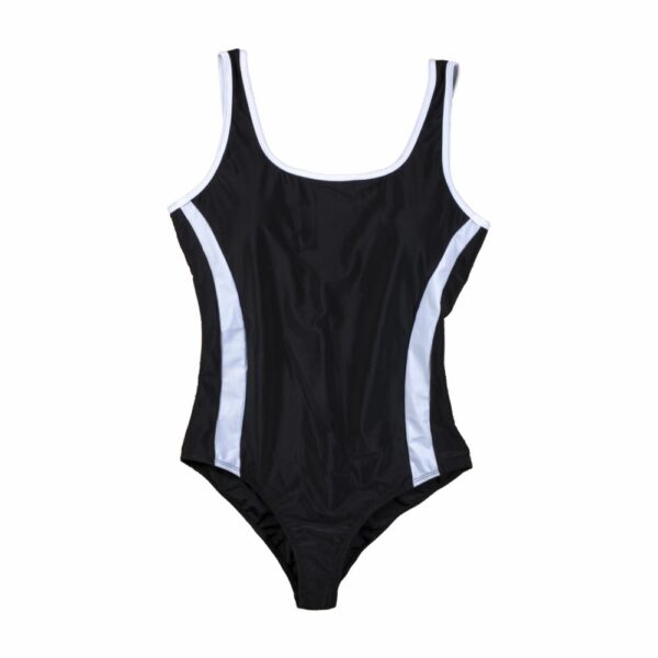 Traje De Baño Enterizo Dama Negro Combinado