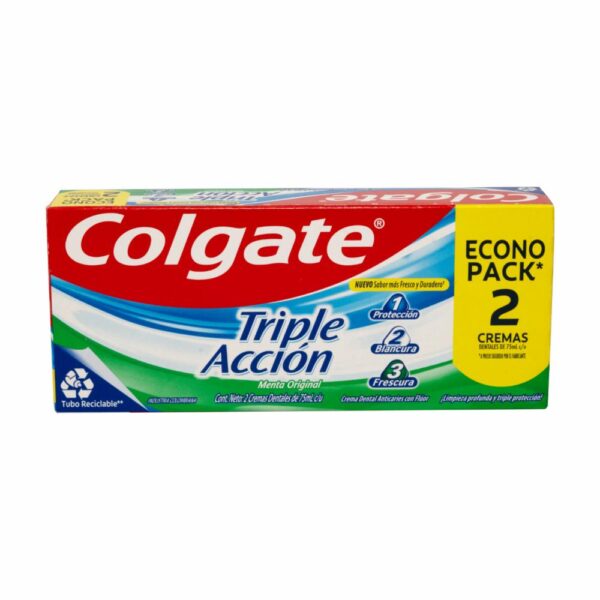 Crema Dental Triple Acción COLGATE 3X75 Ml