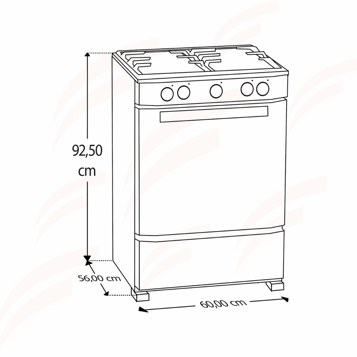 Cocina A Gas 60 Cm EM6040FG1 MABE 4 Quemadores