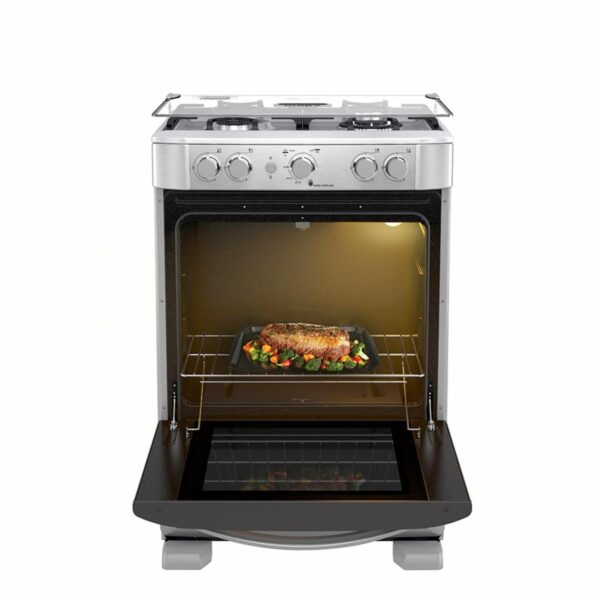 Cocina A Gas 60 Cm Con Grill EM6060FX2 MABE 4 Quemadores - Imagen 2